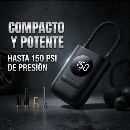 Mini compresor de aire digital portátil y recargable