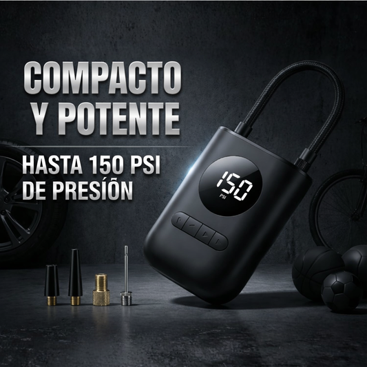 Mini compresor de aire digital portátil y recargable