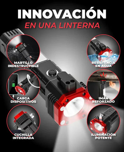 **PAGA 1 y LLÉVATE 2** Linterna Indestructible Súper Potente 6 en 1 PowerLUMEN™